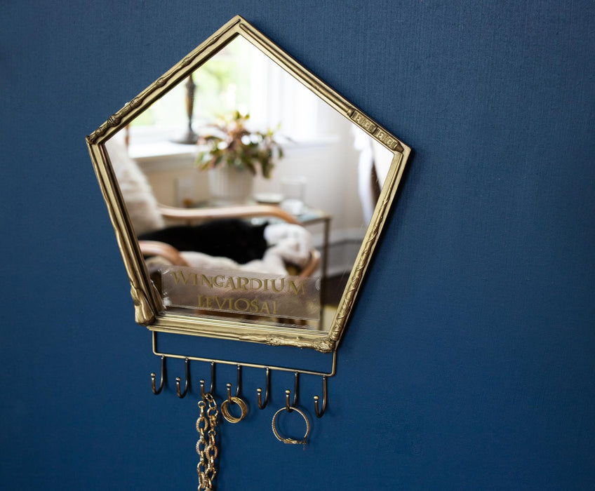 Harry Potter - Wand Wall Mirror with Jewelry Hooks Storage Rack