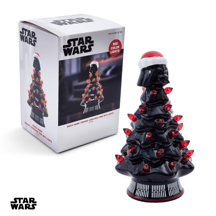 Star Wars - Darth Vader Light-Up Ceramic Christmas Tree | 6 Inches Tall