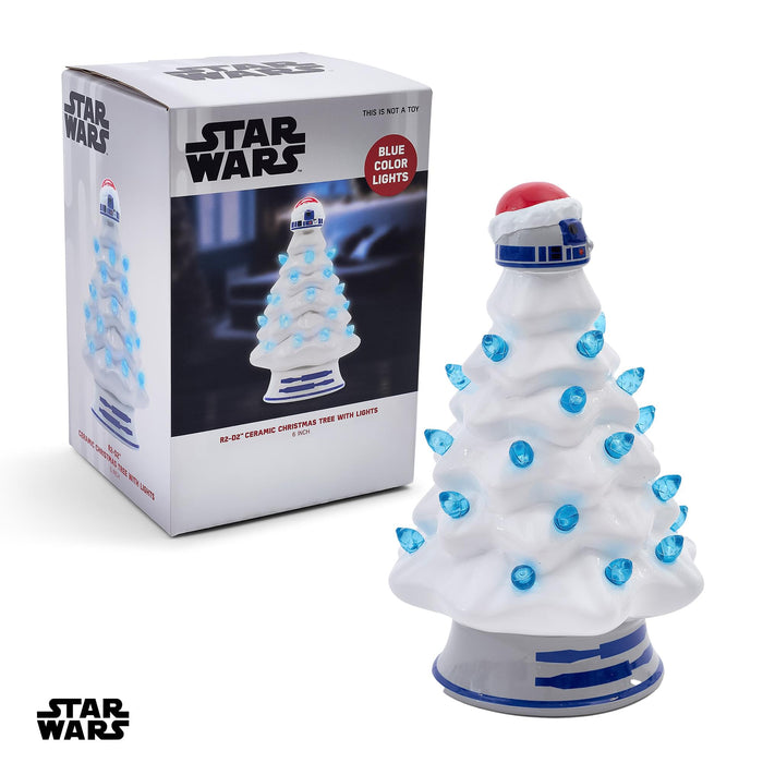 Star Wars - R2-D2 Light-Up Ceramic Christmas Tree | 6 Inches Tall