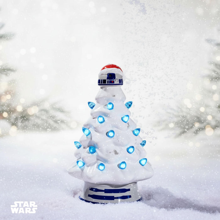 Star Wars - R2-D2 Light-Up Ceramic Christmas Tree | 6 Inches Tall