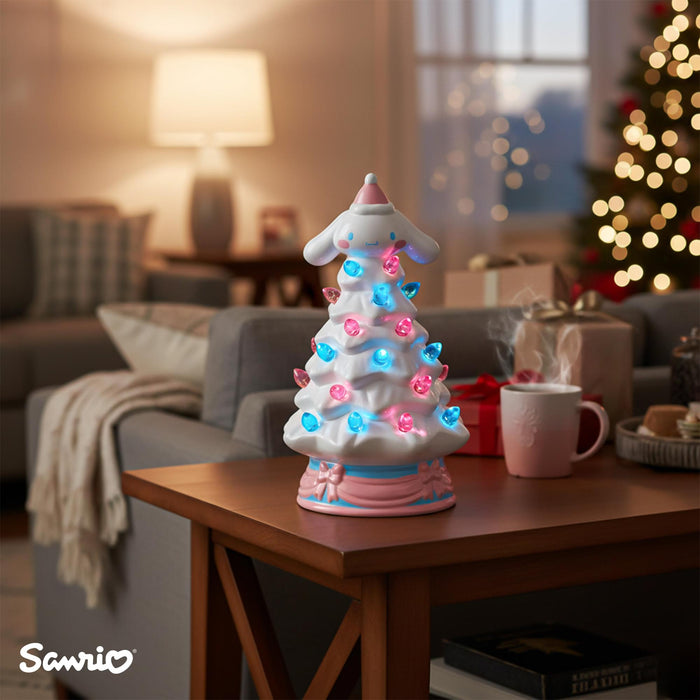 Sanrio - Cinnamoroll Light-Up Ceramic Christmas Tree | 6 Inches Tall