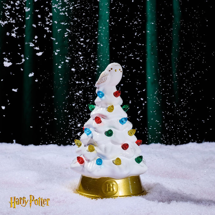 Harry Potter - Hedwig Light-Up Ceramic Christmas Tree | 6 Inches Tall
