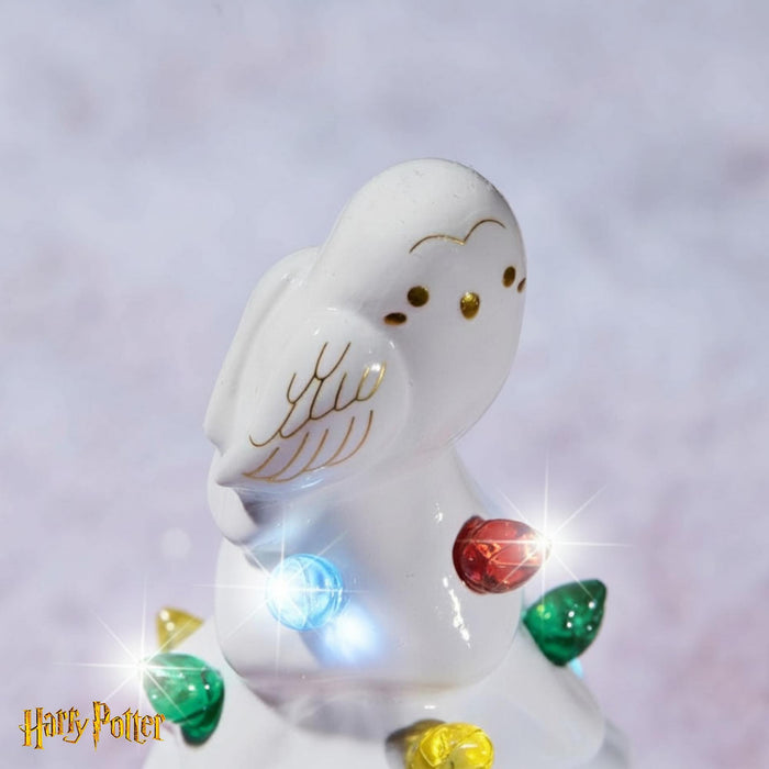Harry Potter - Hedwig Light-Up Ceramic Christmas Tree | 6 Inches Tall