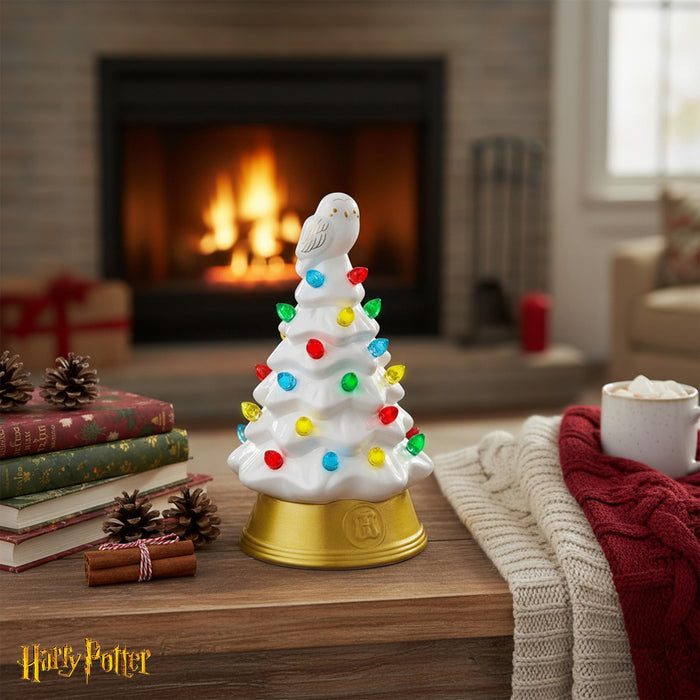 Harry Potter - Hedwig Light-Up Ceramic Christmas Tree | 6 Inches Tall