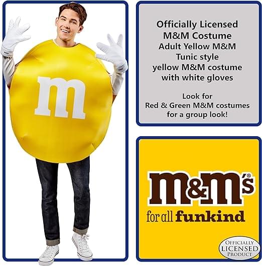 Yellow M&M Adult Costume | One Size