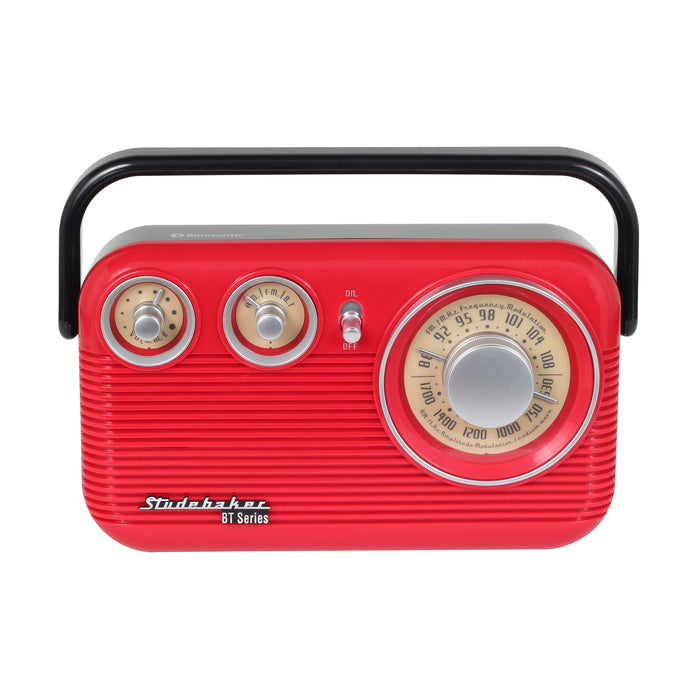 Studebaker 80's Retro Portable AM/FM Radio with Bluetooth