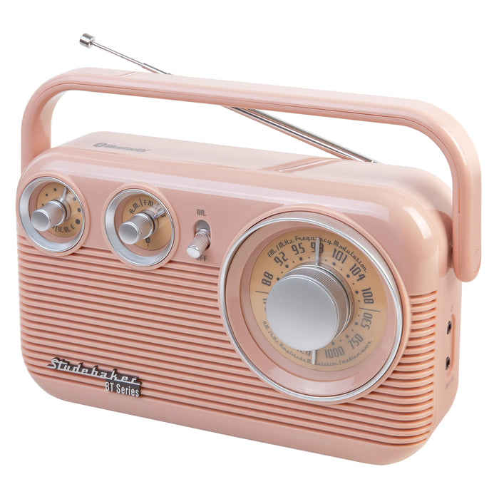 Studebaker 80's Retro Portable AM/FM Radio with Bluetooth