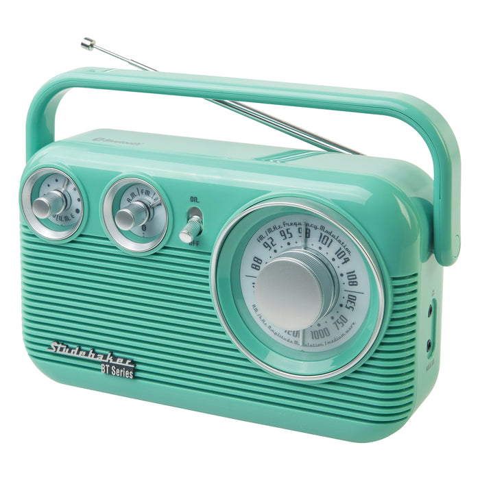 Studebaker 80's Retro Portable AM/FM Radio with Bluetooth