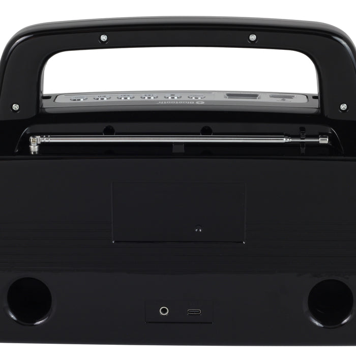 Studebaker AM/FM Portable Radio with Bluetooth, Rechargeable Battery, and High Power