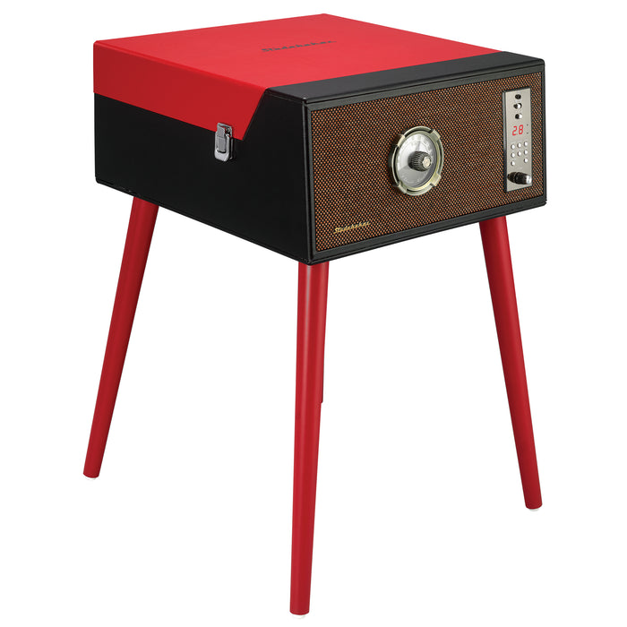 Studebaker Floor Stand Turntable with Bluetooth Receiver, CD Player, Analog FM Radio, MDF Wood Cabinet, 2 x 3W RMS speakers