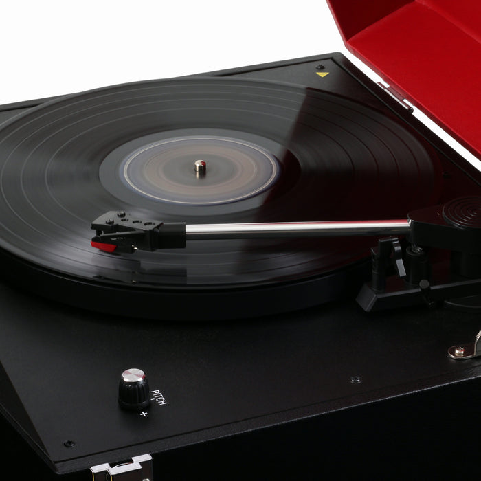 Studebaker Floor Stand Turntable with Bluetooth Receiver, CD Player, Analog FM Radio, MDF Wood Cabinet, 2 x 3W RMS speakers