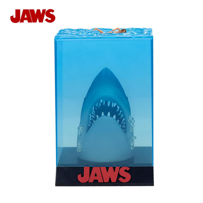Jaws - 50th Anniversary Light-Up 3D Movie Poster Statue | 12 Inches Tall