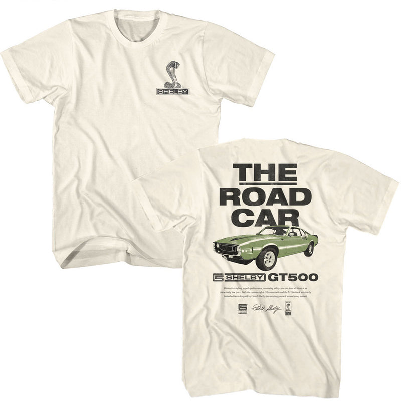 T-Shirt featuring design named Carroll Shelby - The Road Car (Front & Back)