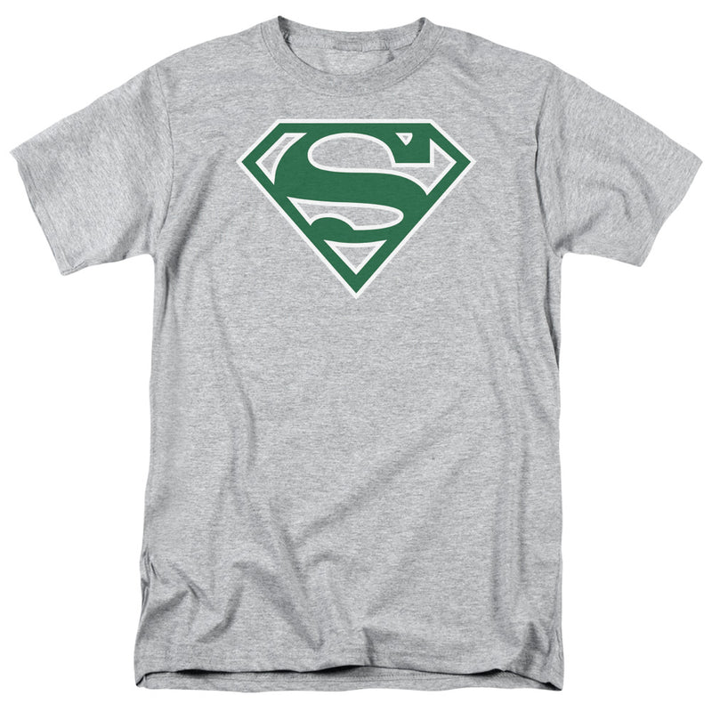 T-Shirt featuring design named Superman - Green & White Shield (Gray)