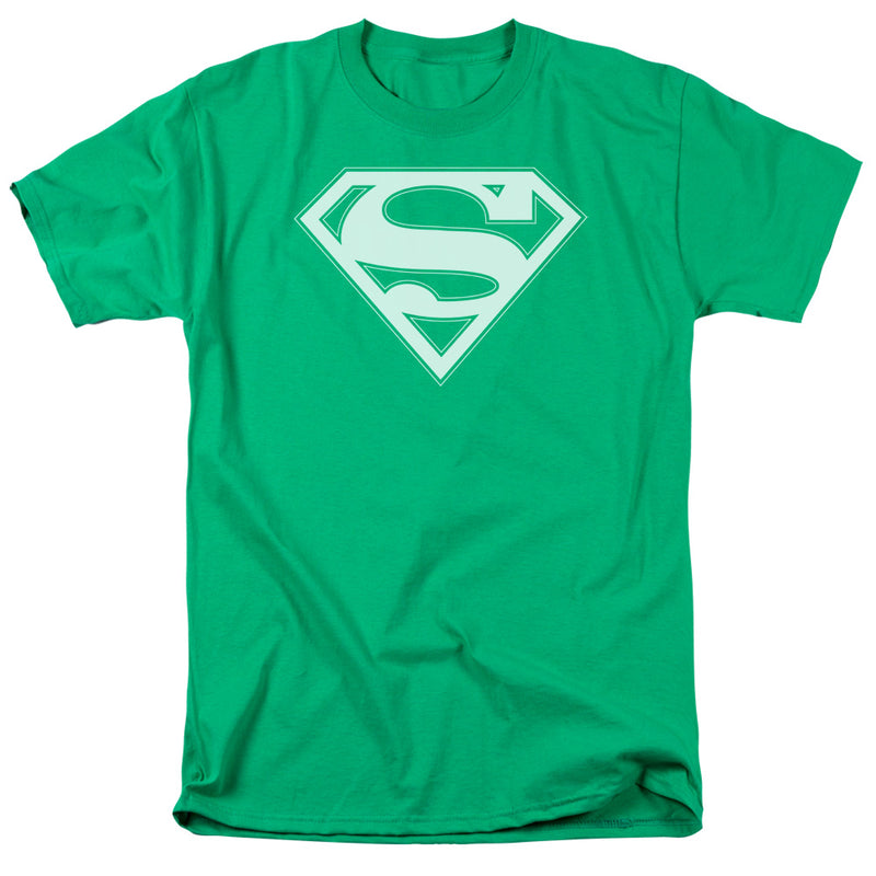 T-Shirt featuring design named Superman - Green & White Shield (Green)