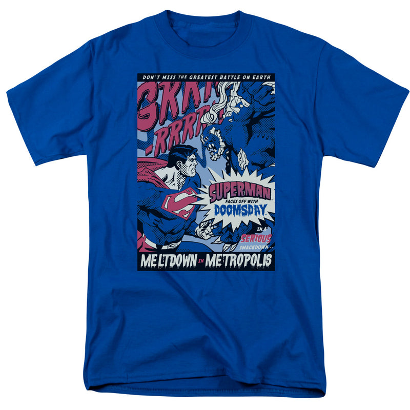 T-Shirt featuring design named Superman - Meltdown (Blue)
