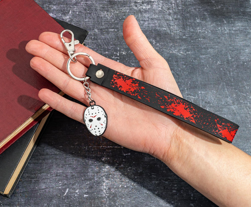 Friday The 13th - Jason Voorhees Mask Enamel Keychain with Lanyard Strap
