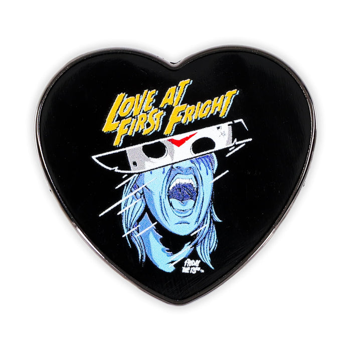 Friday The 13th - "Love at First Fright" Heart-Shaped Enamel Pin