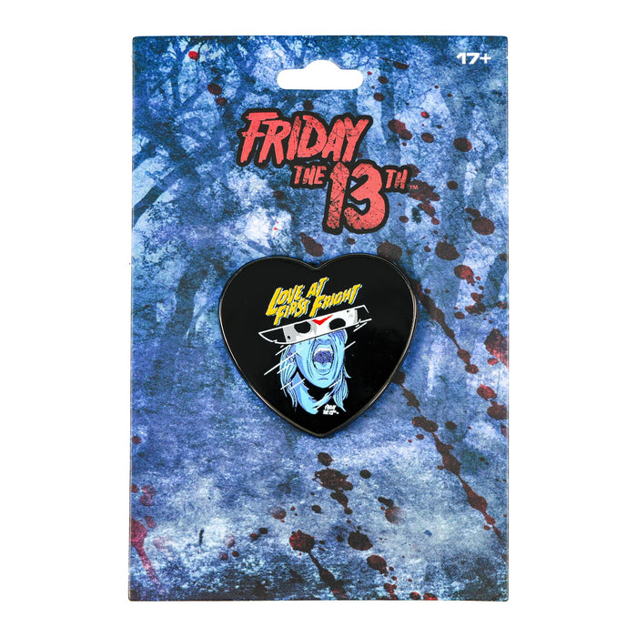 Friday The 13th - "Love at First Fright" Heart-Shaped Enamel Pin