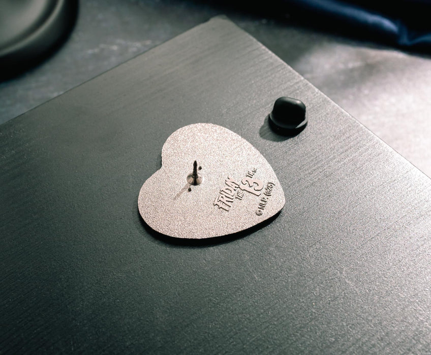 Friday The 13th - "Love at First Fright" Heart-Shaped Enamel Pin