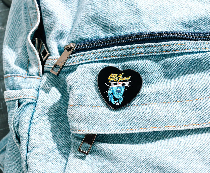 Friday The 13th - "Love at First Fright" Heart-Shaped Enamel Pin