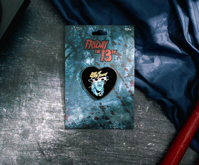 Friday The 13th - "Love at First Fright" Heart-Shaped Enamel Pin