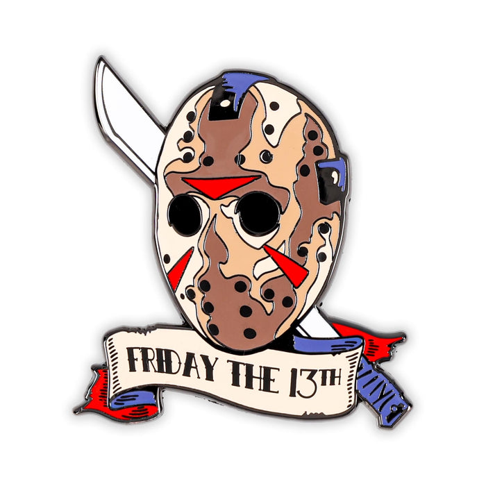 Friday The 13th - Jason Voorhees Mask with Machete Enamel Pin