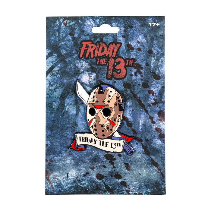 Friday The 13th - Jason Voorhees Mask with Machete Enamel Pin