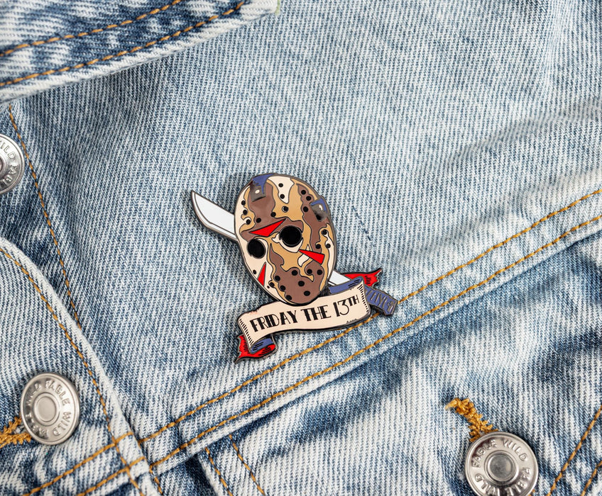 Friday The 13th - Jason Voorhees Mask with Machete Enamel Pin