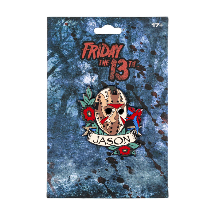 Friday The 13th - Jason Voorhees Mask Traditional Tattoo Enamel Pin