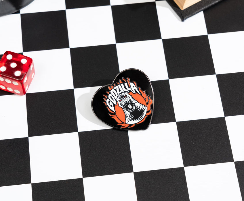 Godzilla - Heart-Shaped Enamel Pin