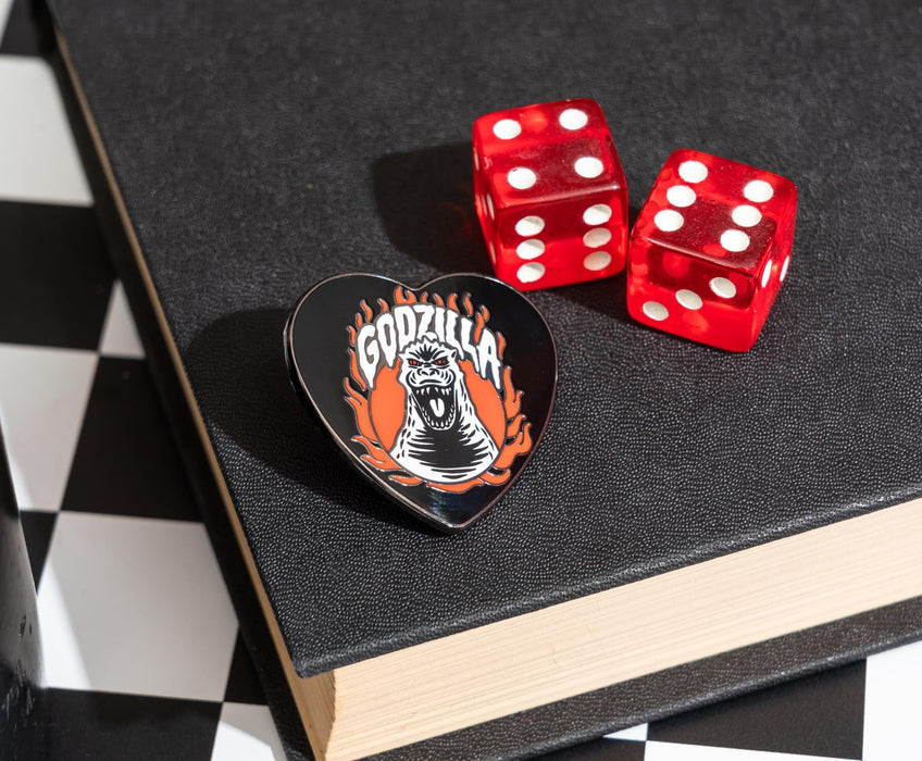Godzilla - Heart-Shaped Enamel Pin