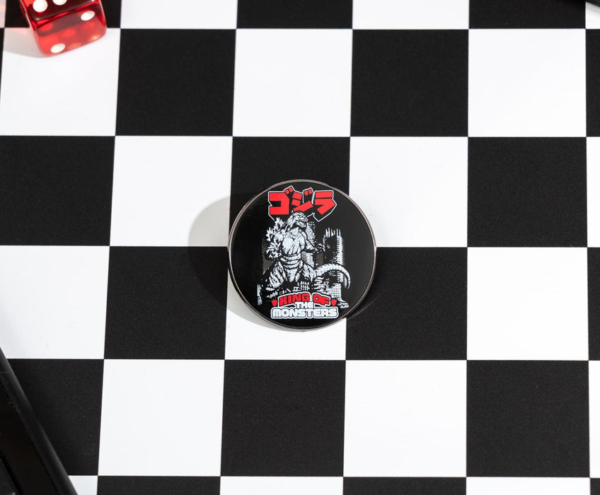 Godzilla - "King of the Monsters" Round Enamel Pin