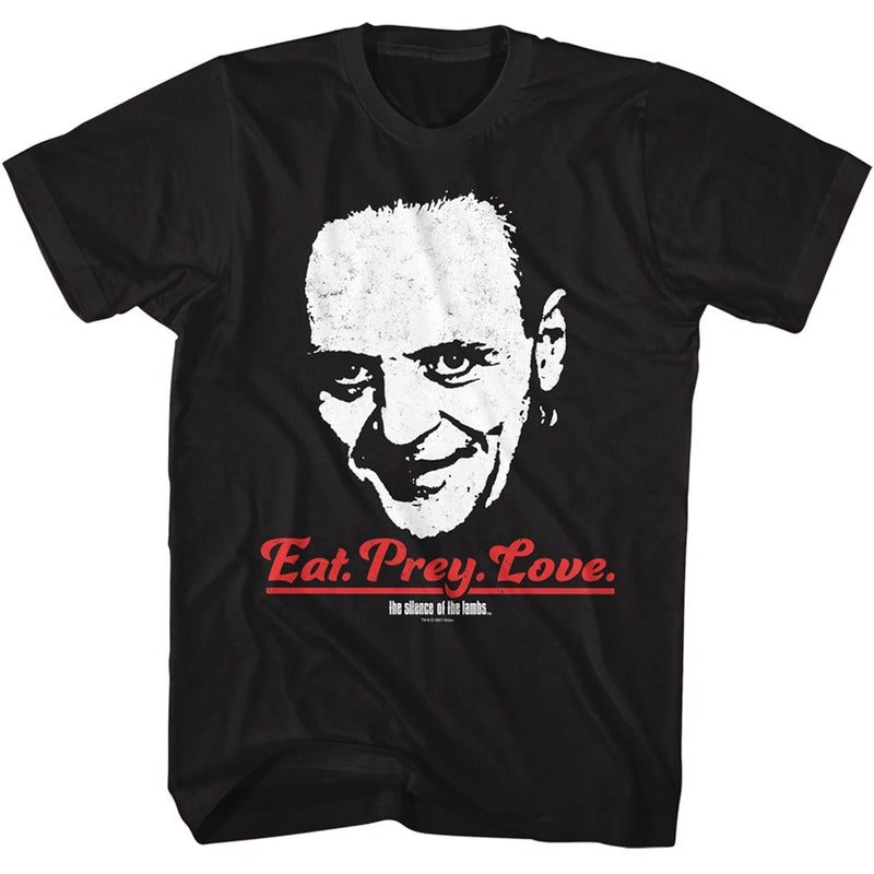 T-Shirt featuring design named The Silence of the Lambs - Eat. Prey. Love.