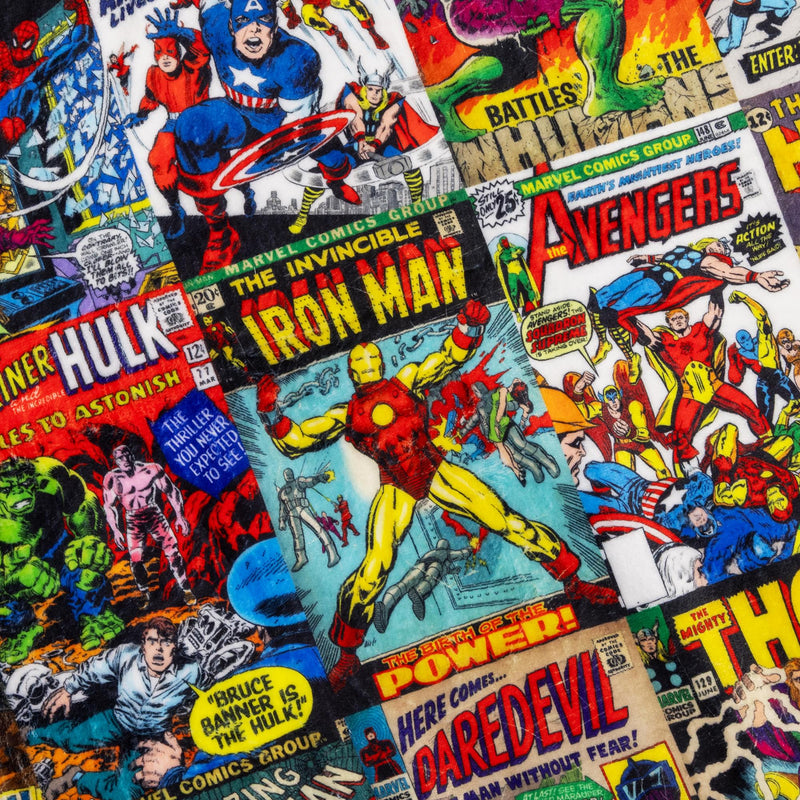 Marvel Comics Covers Fleece Throw Blanket | 45 x 60 Inches product image 2 of 9
