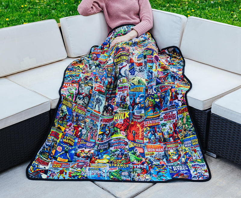 Marvel Comics Covers Fleece Throw Blanket | 45 x 60 Inches product image 4 of 9