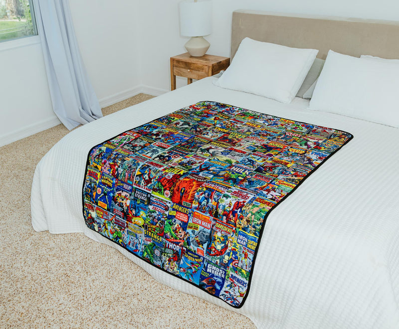 Marvel Comics Covers Fleece Throw Blanket | 45 x 60 Inches product image 8 of 9