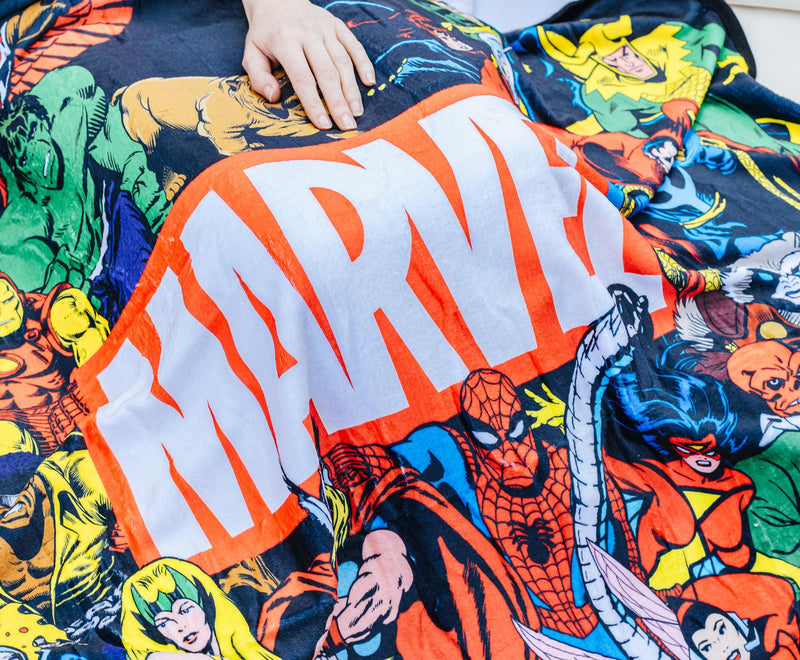 Marvel Comics Superheroes Fleece Throw Blanket | 45 x 60 Inches product image 5 of 9