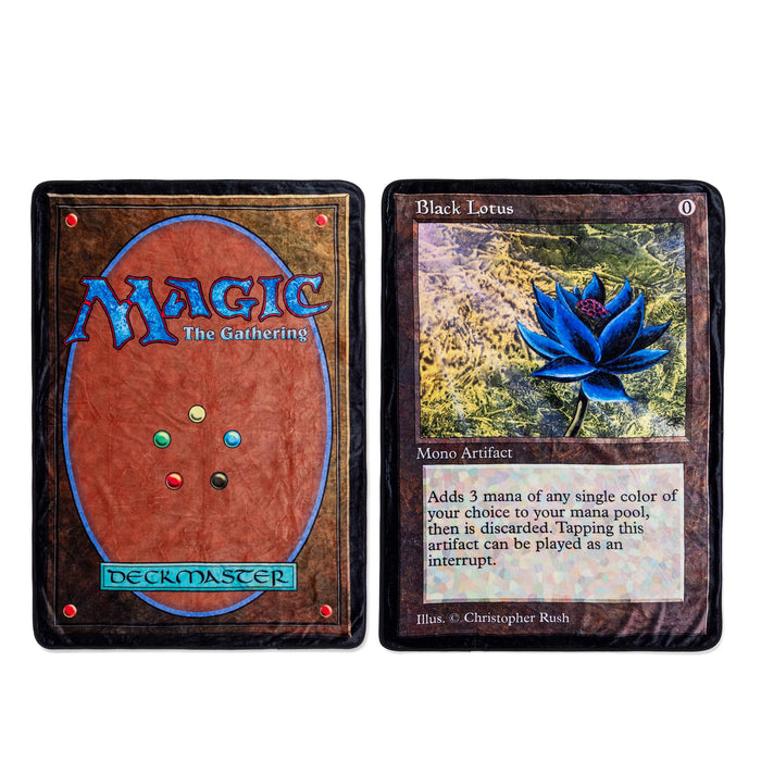 Magic: The Gathering - Black Lotus Card Double-Sided Fleece Throw Blanket | 45 x 60 Inches
