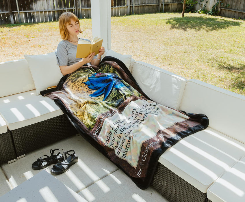 Magic: The Gathering - Black Lotus Card Double-Sided Fleece Throw Blanket | 45 x 60 Inches