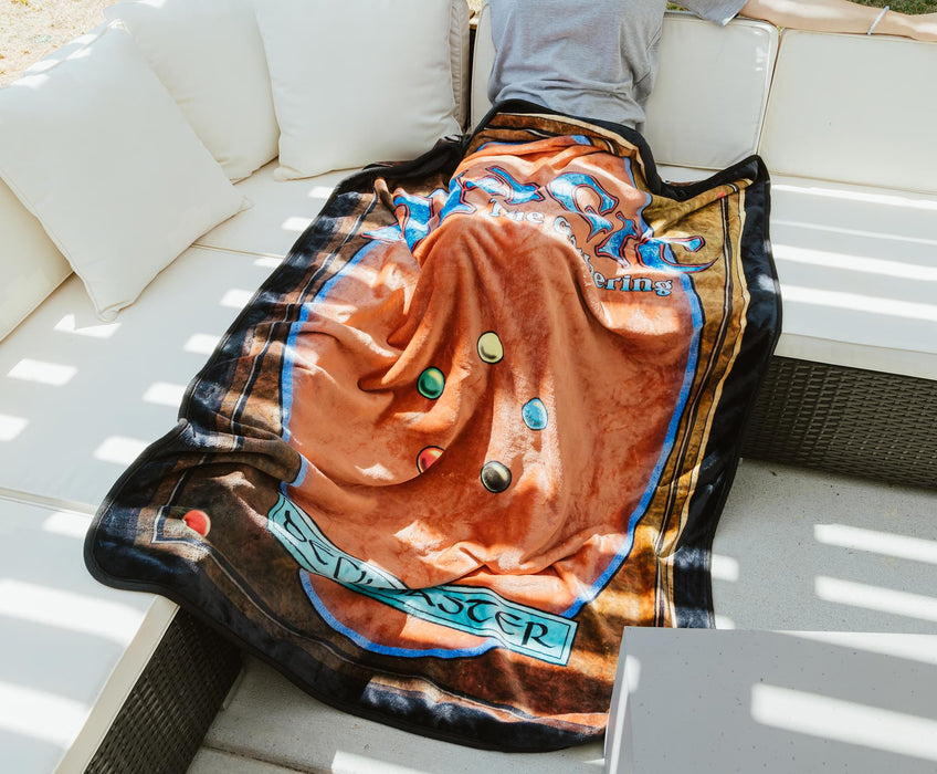 Magic: The Gathering - Black Lotus Card Double-Sided Fleece Throw Blanket | 45 x 60 Inches