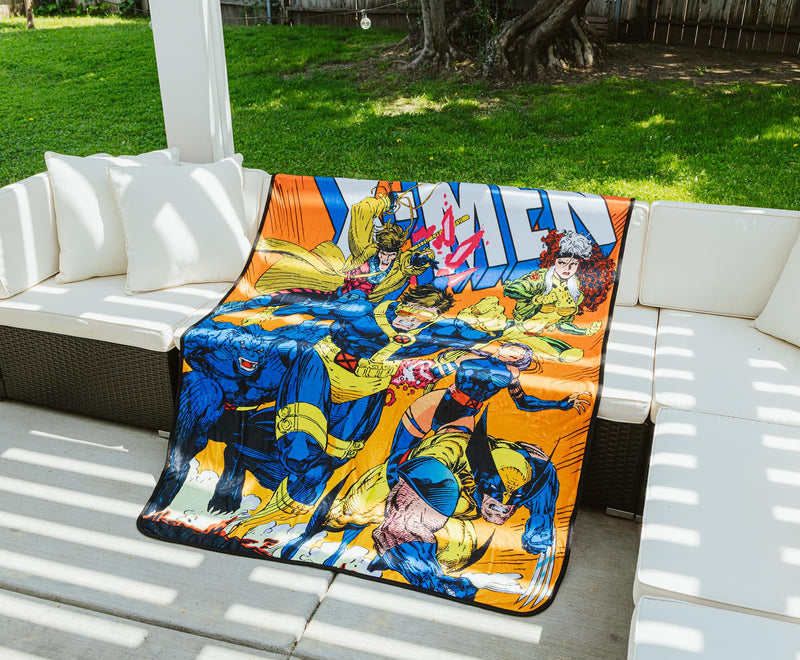 Marvel Comics X-Men Comic Book Cover Fleece Throw Blanket | 45 x 60 Inches product image 8 of 9