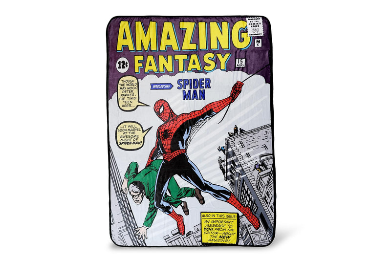 Marvel Spider-Man Amazing Fantasy No. 15 Fleece Throw Blanket | 60 x 45 Inches product image 1 of 7