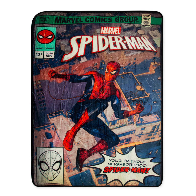Marvel Comics Friendly Neighborhood Spider-Man Throw Blanket | 45 x 60 Inches product image 1 of 9