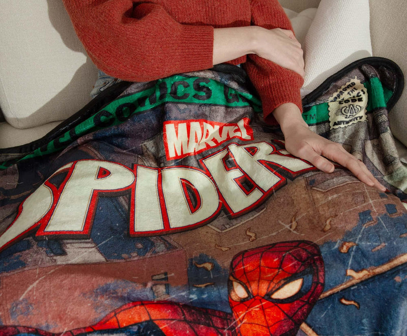 Marvel Comics Friendly Neighborhood Spider-Man Throw Blanket | 45 x 60 Inches product image 7 of 9