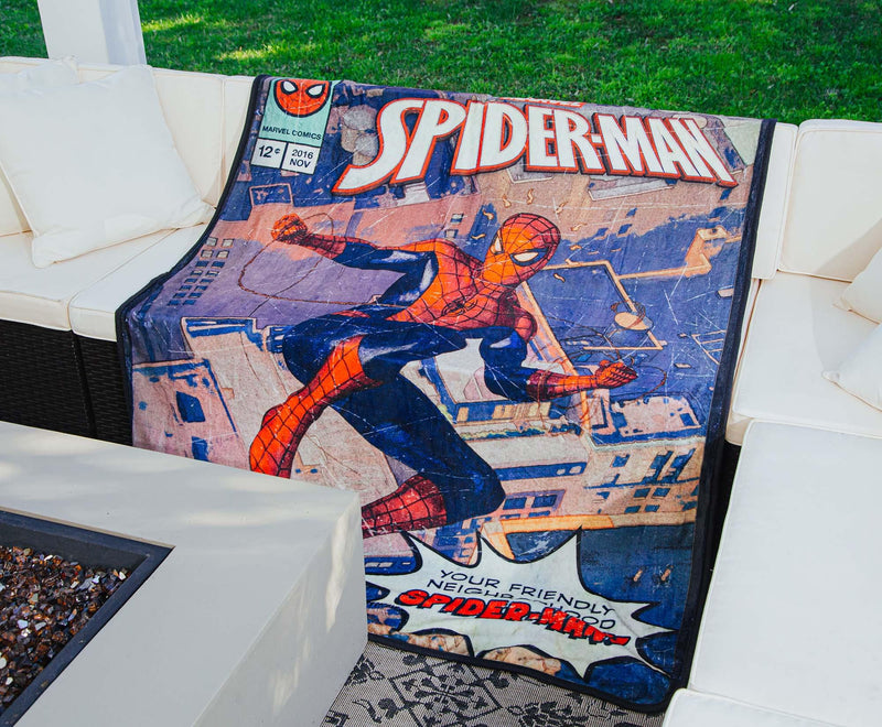 Marvel Comics Friendly Neighborhood Spider-Man Throw Blanket | 45 x 60 Inches product image 8 of 9