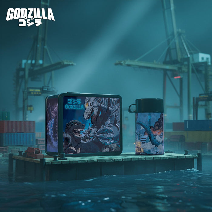Godzilla Vs. Mechagodzilla - Retro Metal Lunchbox with Beverage Container