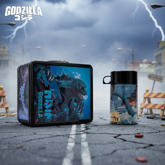 Godzilla Vs. Mechagodzilla - Retro Metal Lunchbox with Beverage Container