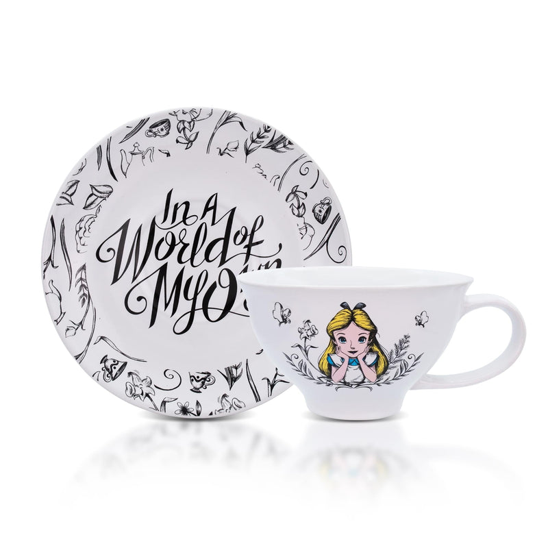 Disney Alice In Wonderland "World of My Own" Ceramic Teacup and Saucer Set product image 1 of 7