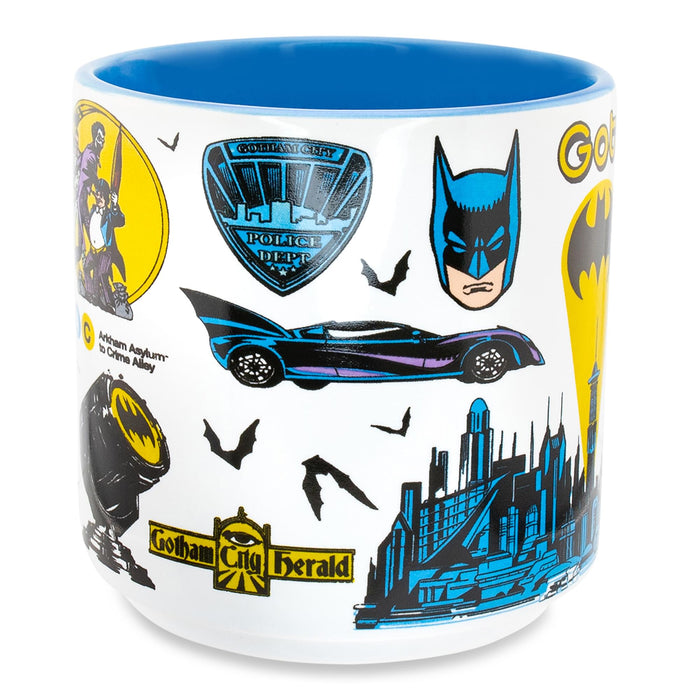 DC Comics Batman Allover Print Single Stackable Ceramic Mug | Holds 13 Ounces